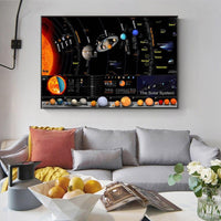 Universe Solar System Poster Galaxy Space Stars Nebula HQ Canvas Print