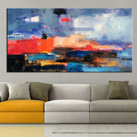 Abstract Colors Large Hand Painted Decorative Oil Painting Canvas