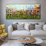 Handainted flower canvas Oil Painting Abstract art flower tree Oil Painting