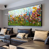 Handainted flower canvas Oil Painting Abstract art flower tree Oil Painting