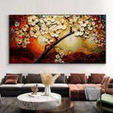 Abstract Beautiful Plum Blossom Oil Painting Hand Painted On Canvas Modern Decorative Trees Wall Art