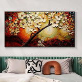 Abstract Beautiful Plum Blossom Oil Painting Hand Painted On Canvas Modern Decorative Trees Wall Art