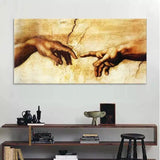 handmade Classical oil Painting Decorative Canvas Art Michelangelo Creation Of Adam (hand painted)