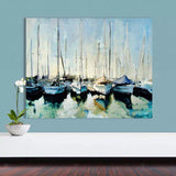 Handmade Abstract boats Oil Painting On Canvas Beautiful Abstract (hand painted)
