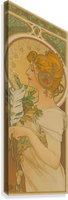 La Plume 1899 Alphonse Mucha - Stretched Canvas Ready To Hang