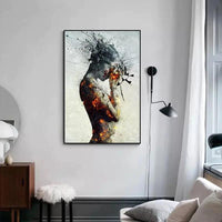 Pure hand painted HQ top decorative graffiti style Wall Painting Sexy Woman Paintings Oil
