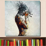 Pure hand painted HQ top decorative graffiti style Wall Painting Sexy Woman Painting Oil