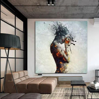 Pure hand painted HQ top decorative graffiti style Wall Painting Sexy Woman Paintings Oil