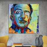 Salvador Dali Hand Painted Portrait Abstract Oil Painting