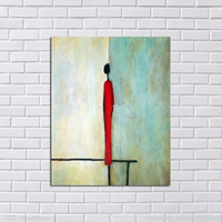 Aritist Hand painted 2 Panel Acrylic Painting Abstract Man Woman