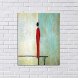 Aritist Hand painted 2 Panel Acrylic Painting Abstract Man Woman