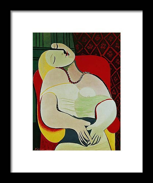 Pablo Picasso The Dream La Reve 1932 famous - Framed Print