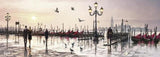 High Quality Canvas Print Abstract Venice City Of Water Oil Painting On Resort Boats Buildings