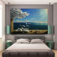 High Quality Canvas Print Salvador Dali Art Poster The Waves Book Sailboat Picture Painting Diary Of