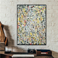 High Quality Giclee Print White Light By Jackson Pollock Abstract Painting Wall Art Replic Famous