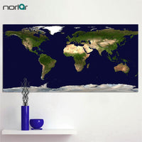 High Quality Giclee Print A Poster Hd Printed Satellite World Map Photograph Canvas Painting Wall