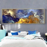 High Quality Canvas Print Abstract Colors Unreal Poster Blue Landscape Wall Art Painting Modern