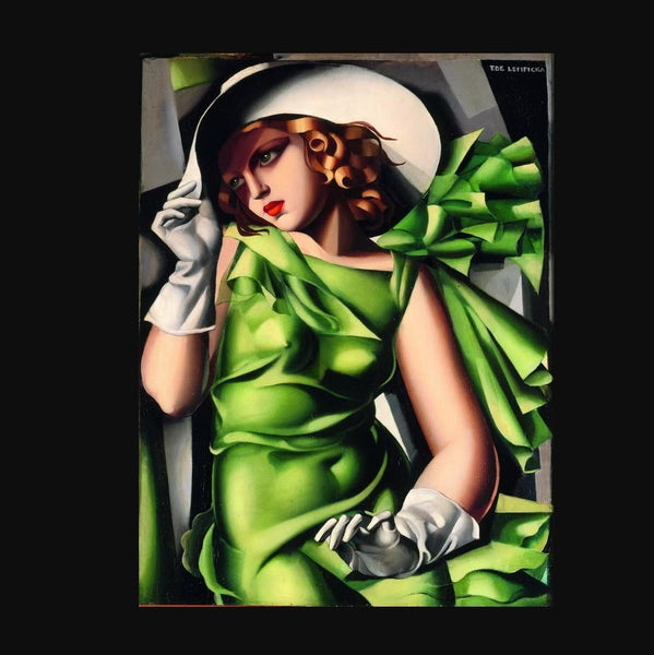 High Quality Canvas Print Tamara De Lempicka Young Lady With Gloves Giclee Paintings Poster Printed