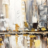 Fashion City View Modern Hand Painted Abstract Oil Painting Canvas Art