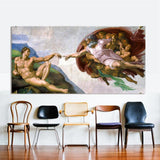 Canvas Art Classical Oil Painting Michelangelo Creation Of Adam Wall Pictures