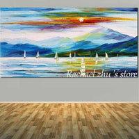 Large Size Hand Painted Abstract Art Wild Flower Landscape Oil Painting On Canvas (Hand Painted!)