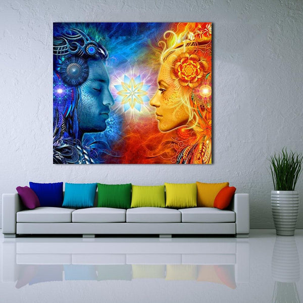 High Quality Canvas Print Tantra Shiva And Shakti Wall Art Picture Home Decor Living Room Modern