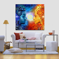 High Quality Canvas Print Tantra Shiva And Shakti Wall Art Picture Home Decor Living Room Modern