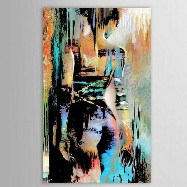 Abstract Graffiti Nude Oil Paintings On Canvas Large Ink Sexy Naked Women (Hand Painted!)
