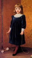 Hand Painted Oil Canvas Painting Reproduction For Art Kate Perugini A Portrait Of Dora Girl Rope