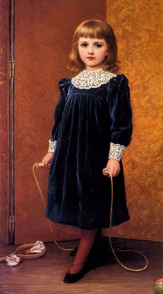 Hand Painted Oil Canvas Painting Reproduction For Art Kate Perugini A Portrait Of Dora Girl Rope