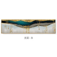 Abstract Banner Bedside Blue Golden Canvas Painting Posters And Print Modern Wall Art Picture