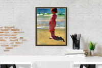 AI art sorolla inspired children at the beach 2