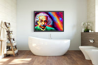 AI art albert einstein thinks time and space