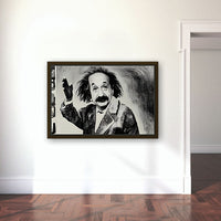 AI art Einstein greeting from time and space