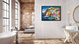 AI art colorful painting of ponza island Italy 3