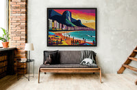 AI art colorful painting of copacabana beach Rio de Janeiro Brazil 1