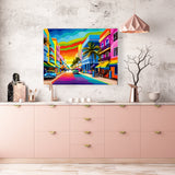 AI art colorful painting of south beach  Miami Florida USA 3