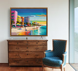 AI art colorful painting of south beach  Miami Florida USA 1