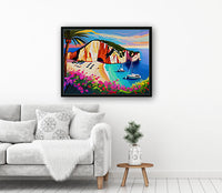 AI art colorful painting of Navagio Beach Zakynthos Greece 3