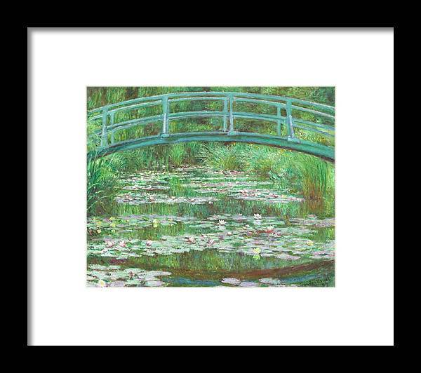 The Japanese Footbridge 1899 Claude Monet - Framed Print